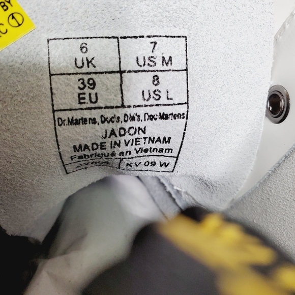 NWT DR MARTENS Jadon White Leather 8-Eye Platform Boots Shoes Size 8 - Picture 8 of 10